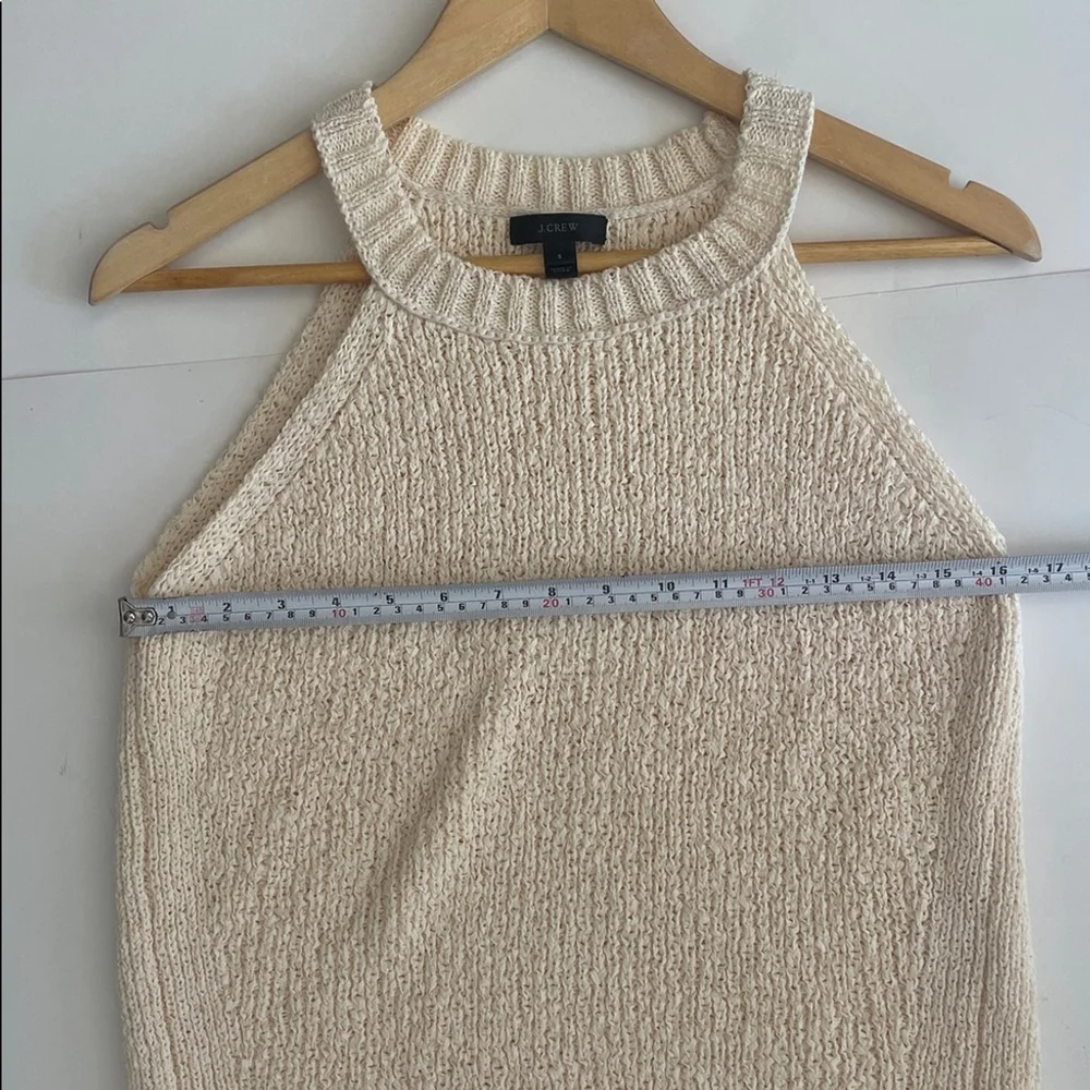 J. Crew Cream Knit Halter Sweater small ivory
